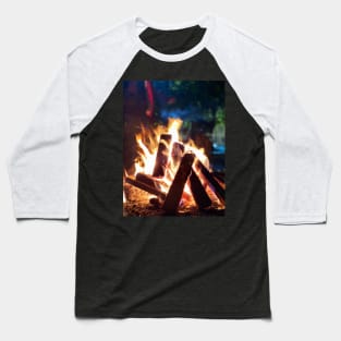 Bonfire in Downtown Portland Baseball T-Shirt